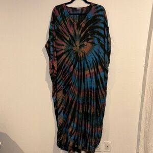 Dharma Trading Co. Kafton Multicolor Tie-Dye Maxi Dress